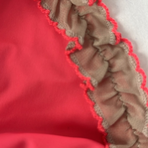 NWOT-Victoria’s Secret Coral Ruffle Trim String Bikini Set - Picture 10 of 12